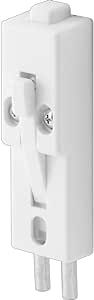 Defender Security U 9868 White Plastic Sliding Door Lock with Bushing (Single Pack)
