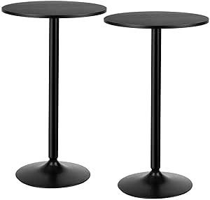 VBSQ Set of 2 Round Pub Table 24" Sorks Bar Accessories Patio Table Coffee bar Accessories Outdoor Table Bar Table Coffee bar Outdoor bar Table Counter Height Table Gift Ideas