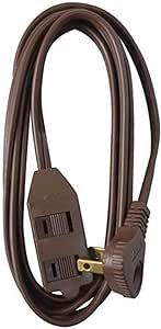 Master Electrician 09409ME 11-Foot Flatplug Extension Cord Low Profile, Brown