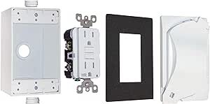 Sigma Electric, White 16449WH TRWR GFCI Receptacle Kit with Universal Cover