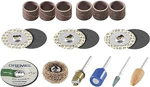 Dremel EZ686-01 EZ Lock Sanding and Grinding Rotary Tool Accessory Kit- Includes Sanding Discs/Bands and Grinding Stones- Perfect for Detail Sanding and Sharpening