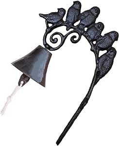 Abaodam Bird Wrought Iron Wall Hanging Outdoor Metal Decor Rustic Decor Home Decoration Antique Decor Bell Garden Bell Chimes Wind Chimes Outdoor Vintage Iron Wall Bell Iron Dinner Bell